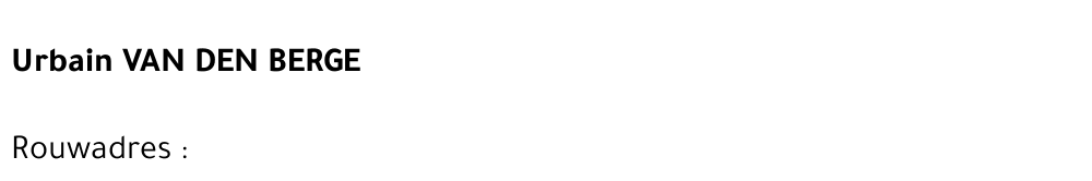 Urbain Van den Berge
