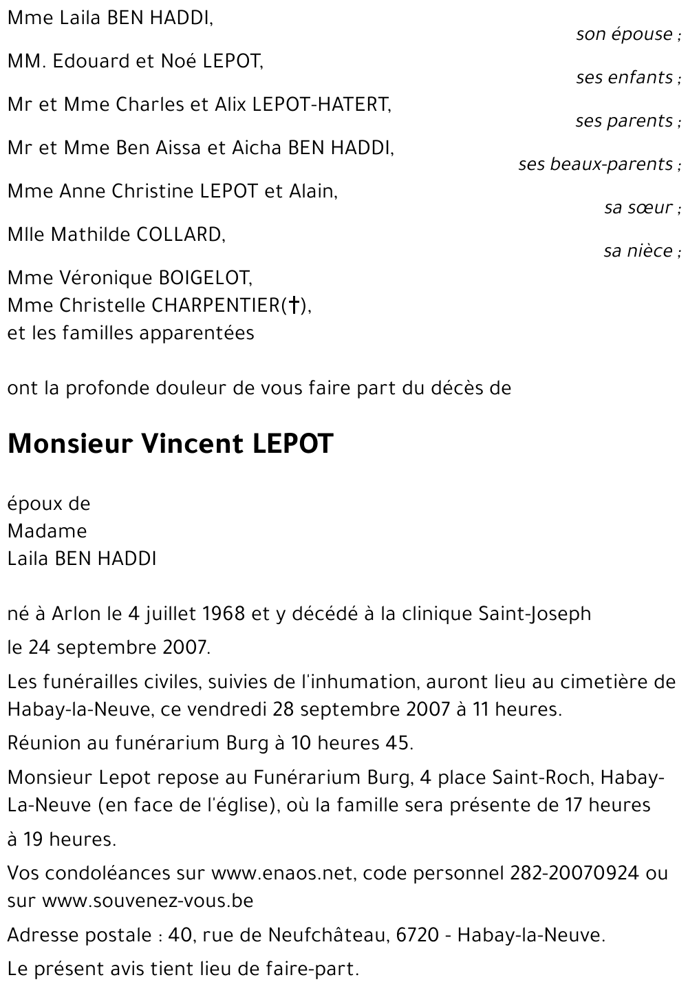 Vincent LEPOT