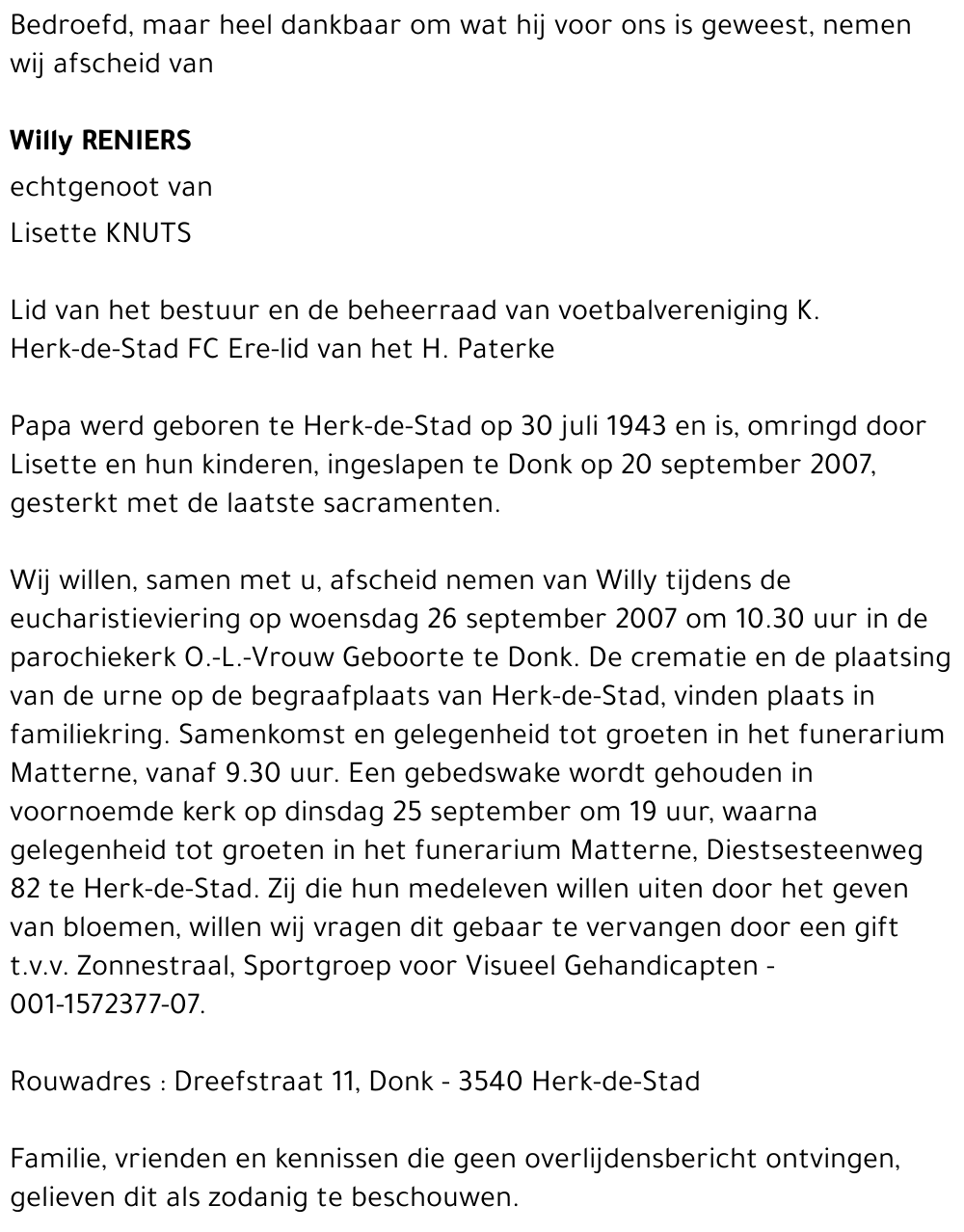 Willy Reniers