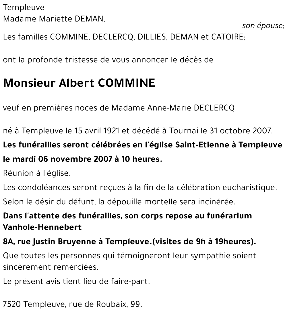 Albert COMMINE