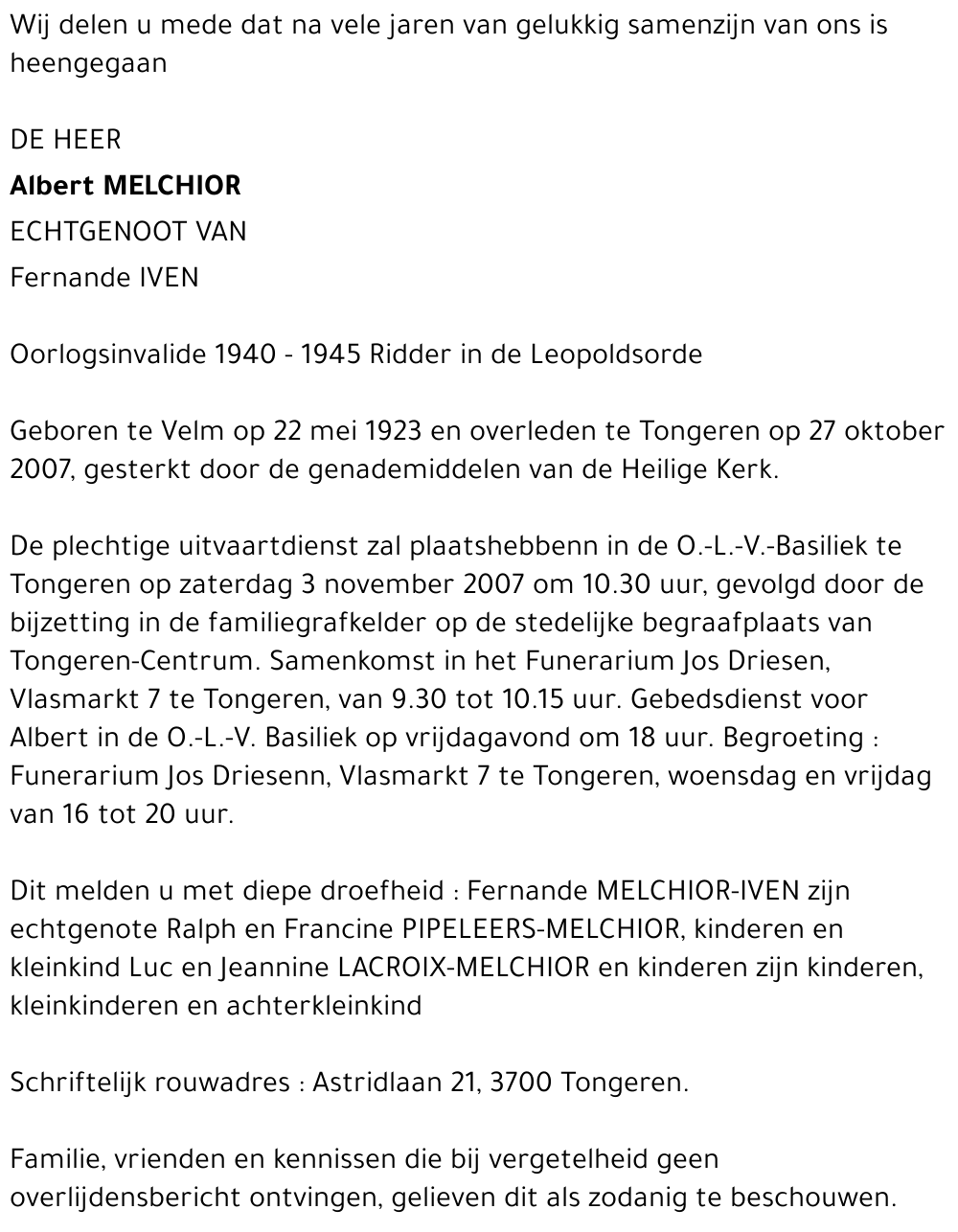 Albert Melchior