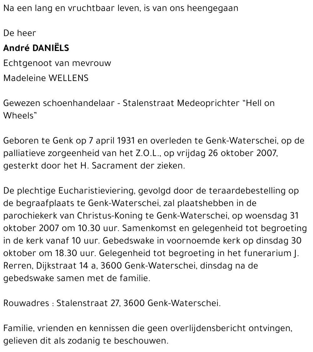 André DANIËLS