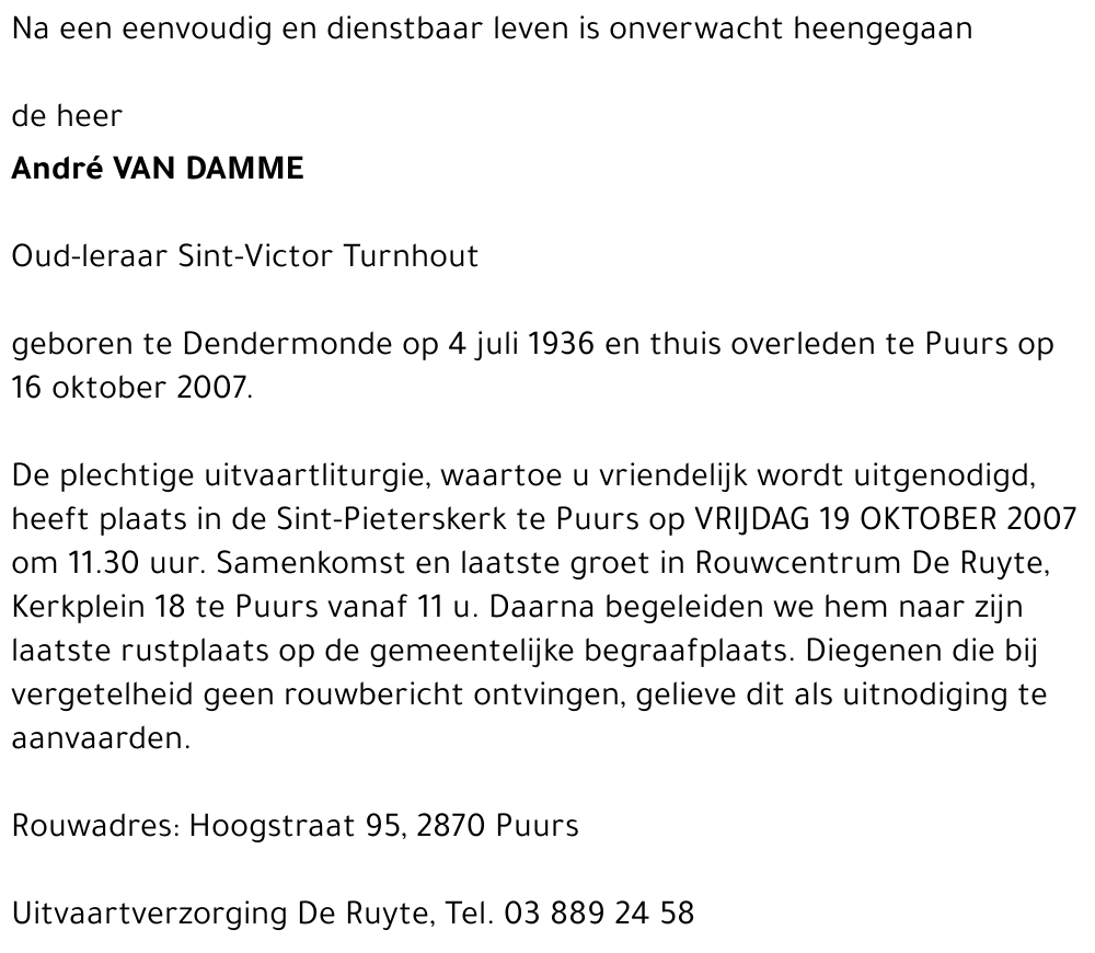 André VAN DAMME