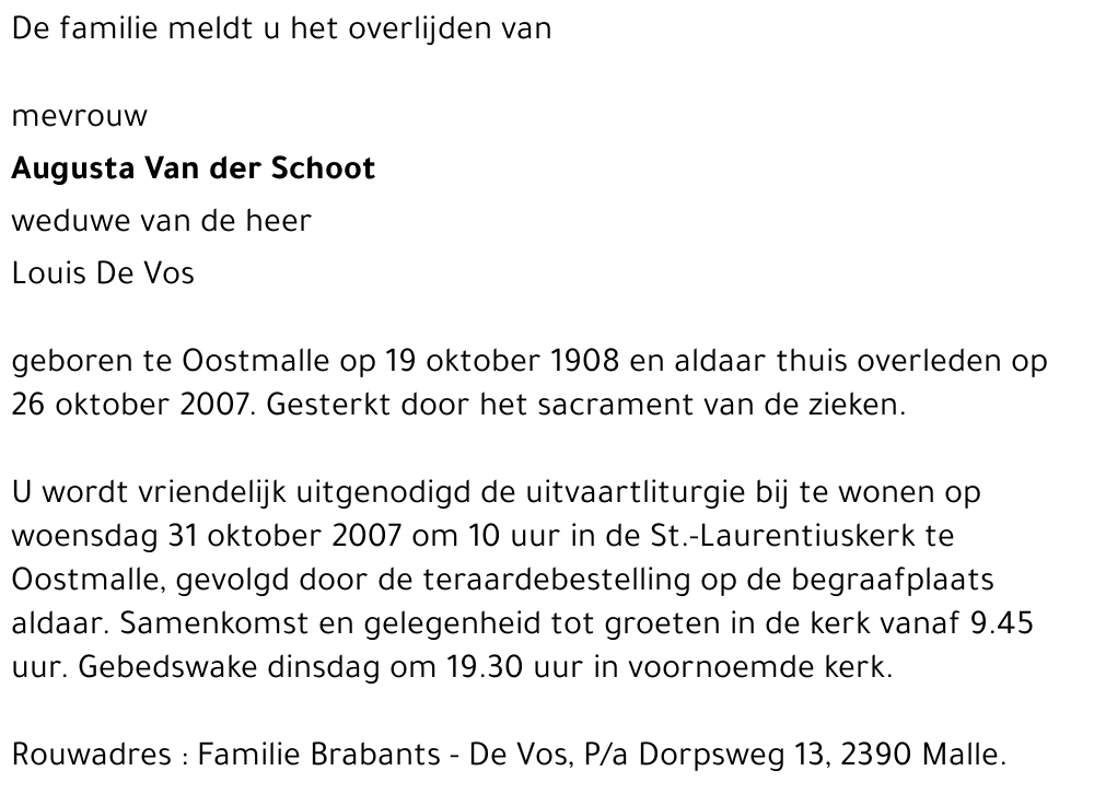 Augusta Van der Schoot