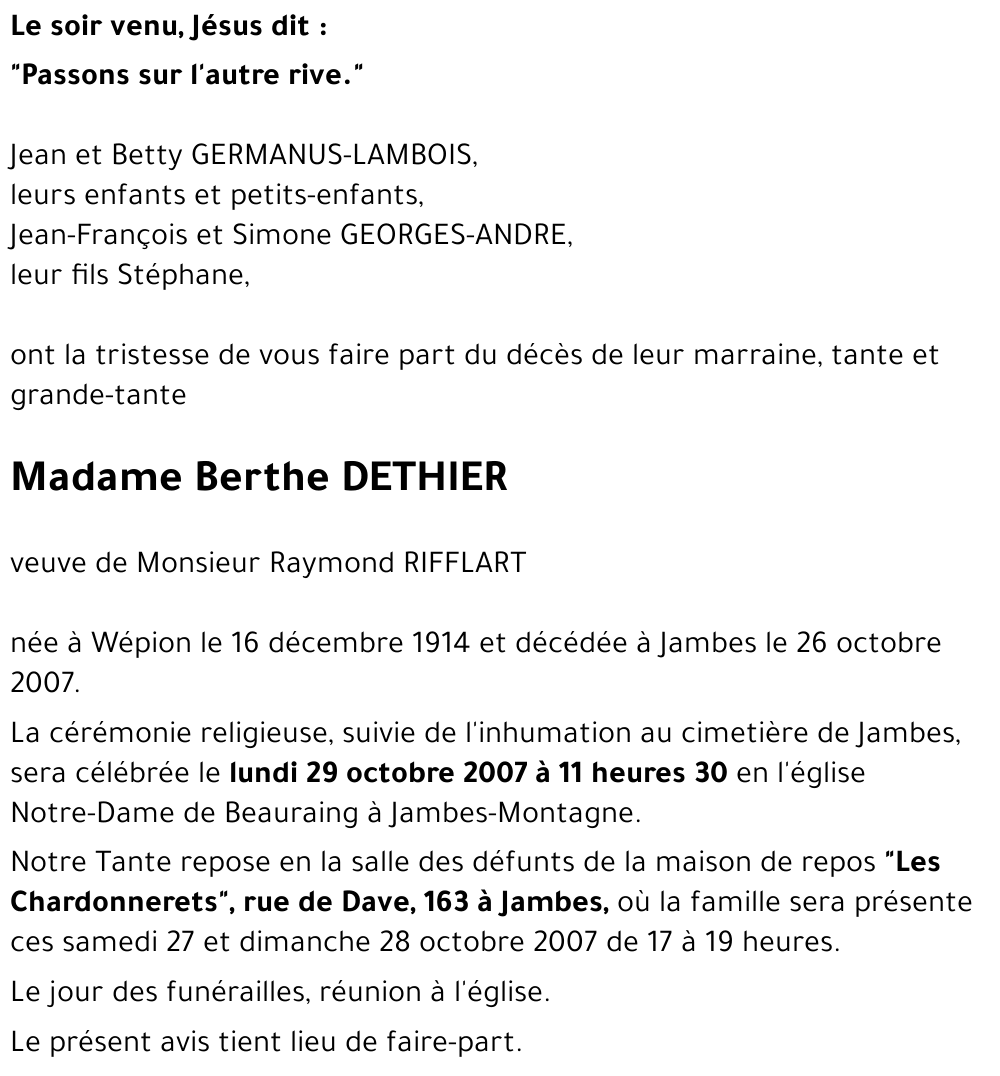 Berthe DETHIER