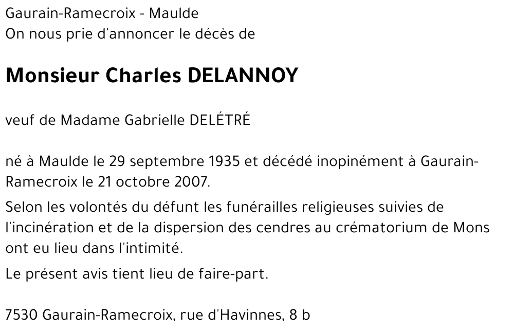 Charles DELANNOY