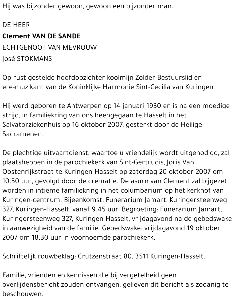 Clement Van de Sande