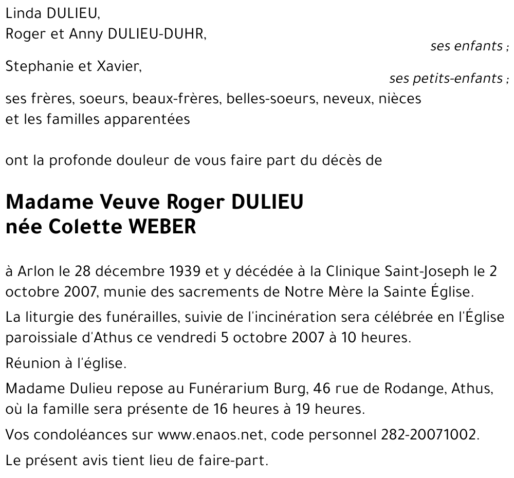 Colette WEBER