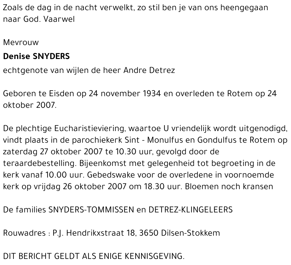 Denise Snyders