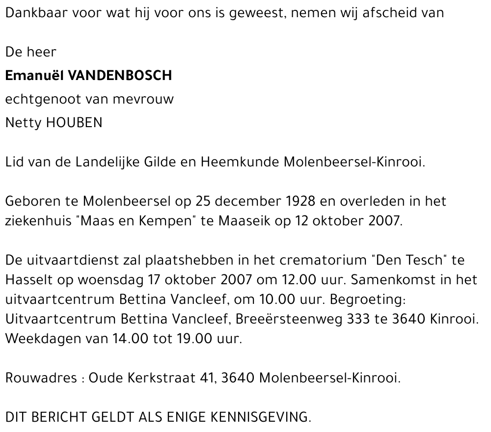 Emanuël Vandenbosch