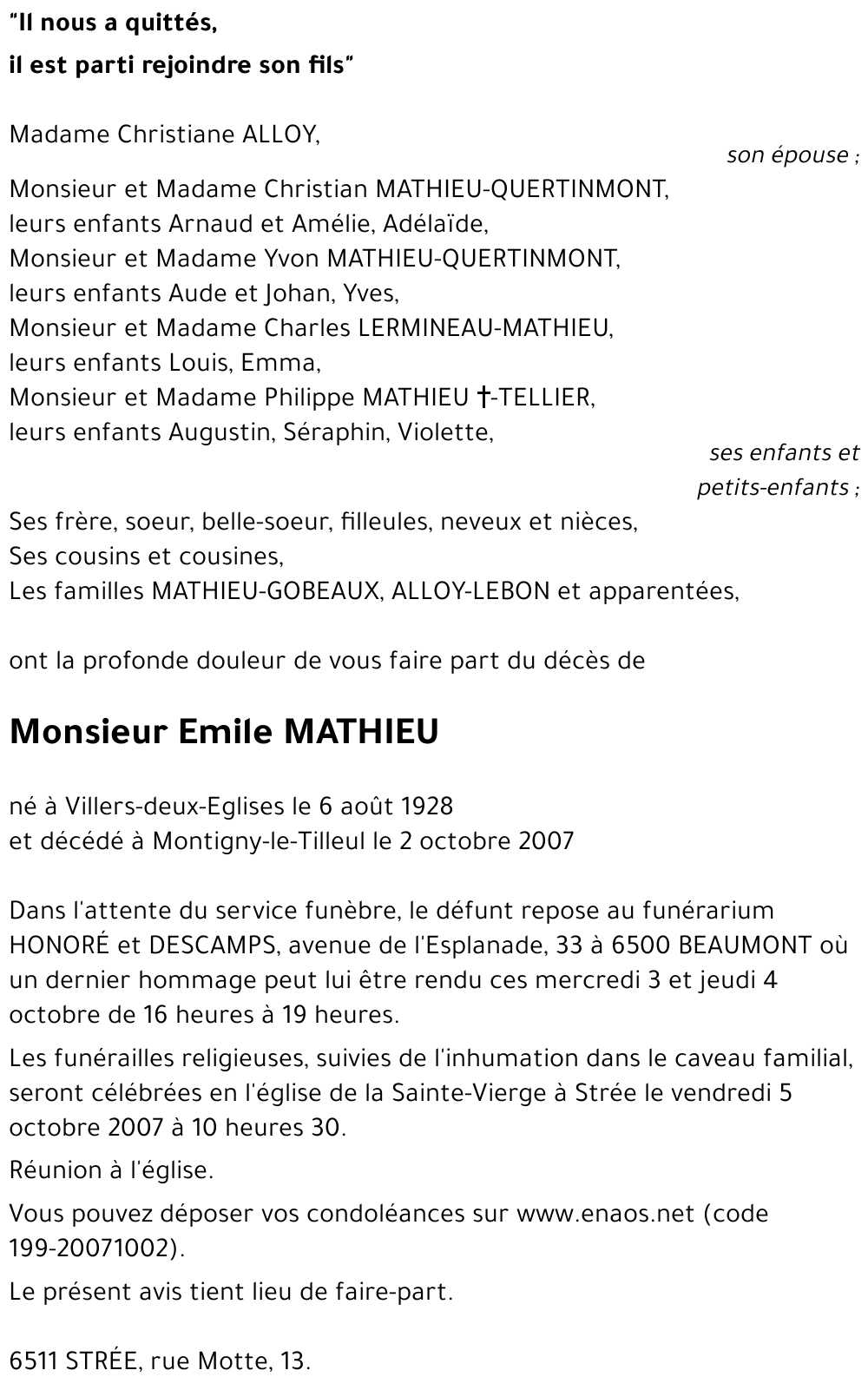 Emile MATHIEU