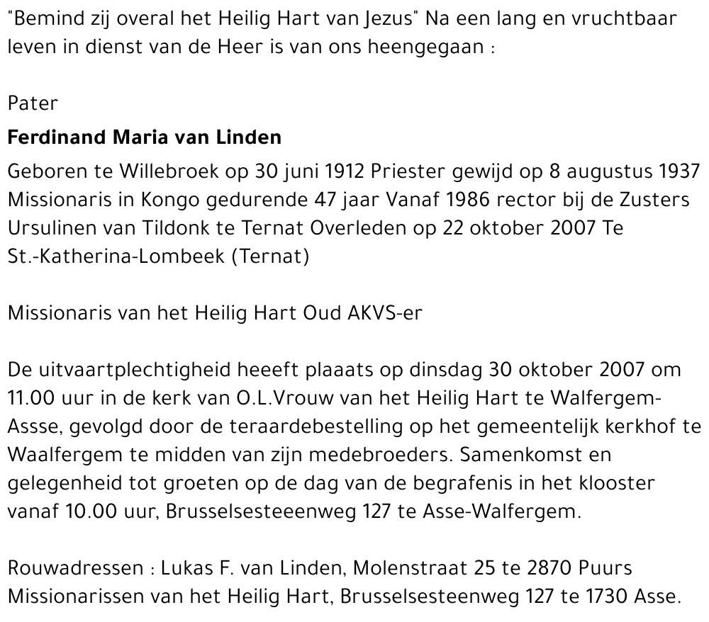 Ferdinand Maria van Linden