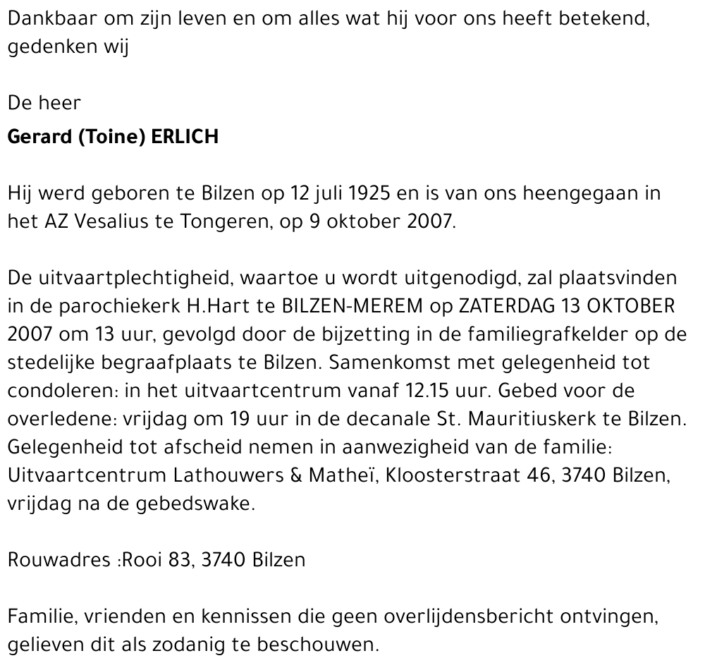 Gerard (Toine) ERLICH