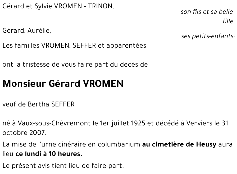 Gérard VROMEN