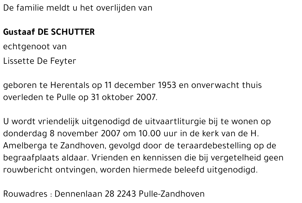 Gustaaf DE SCHUTTER