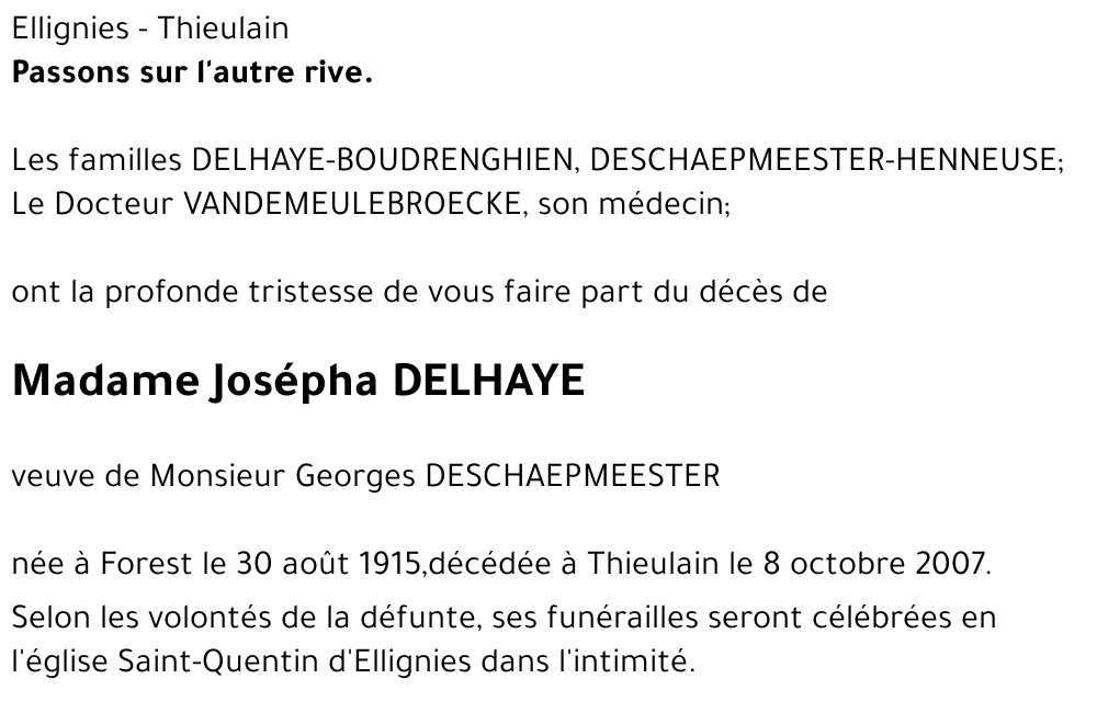 Josépha DELHAYE