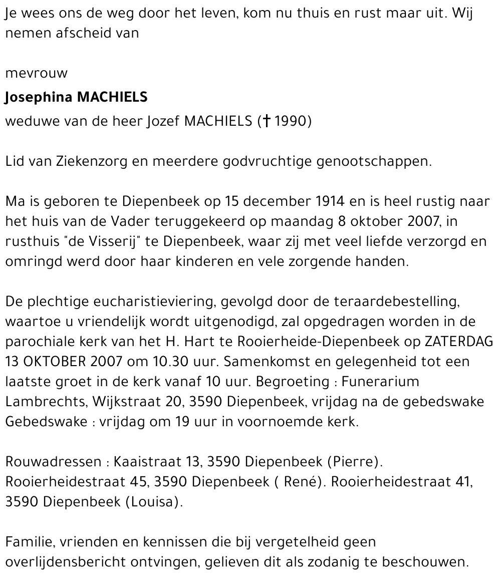 Josephina MACHIELS