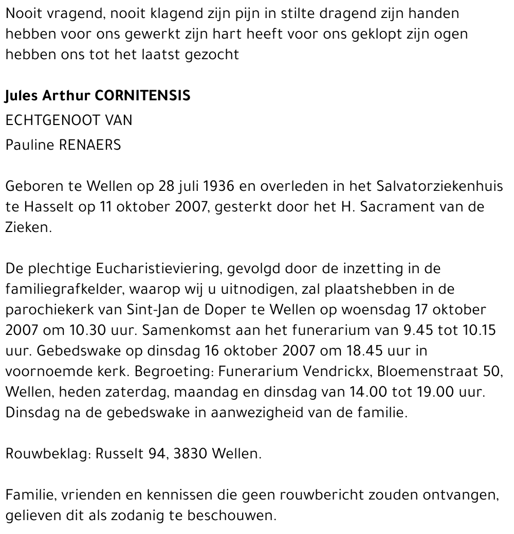 Jules Arthur Cornitensis