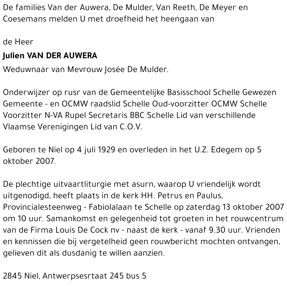 Julien Van der Auwera