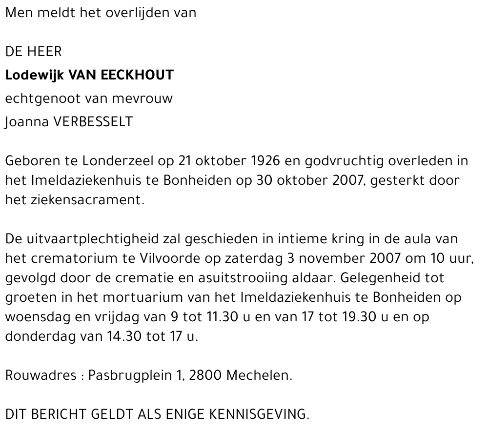 Lodewijk Van Eeckhout