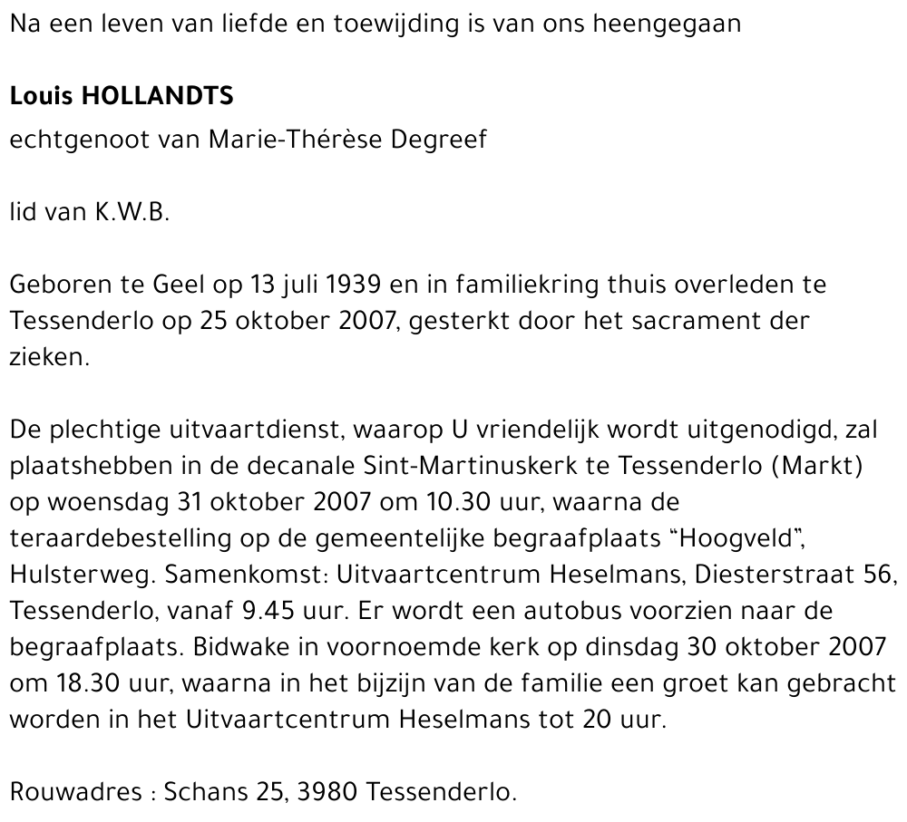 Louis Hollandts