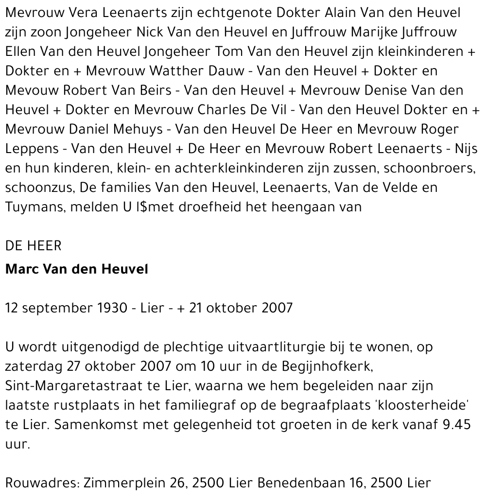 Marc VAN DEN HEUVEL