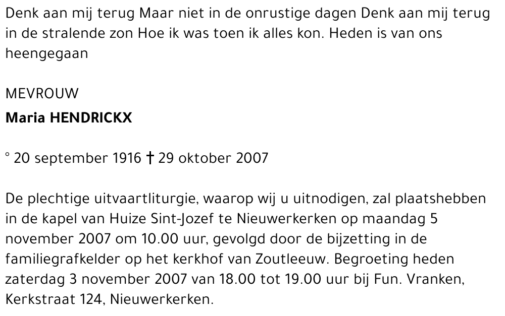 Maria Hendrickx