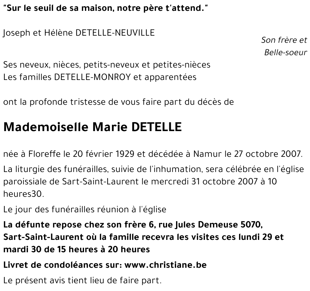 Marie DETELLE
