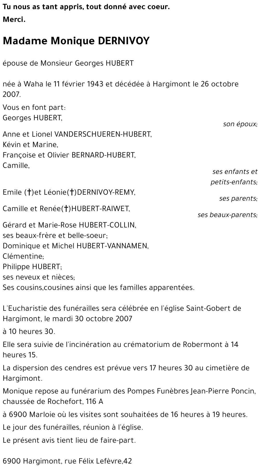 Monique DERNIVOY
