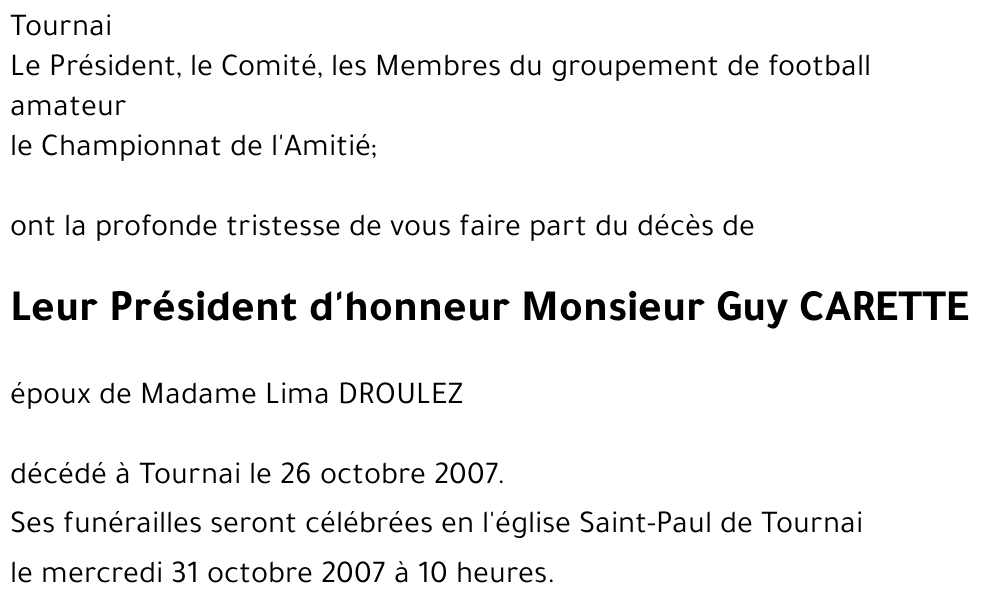 Monsieur  Guy CARETTE
