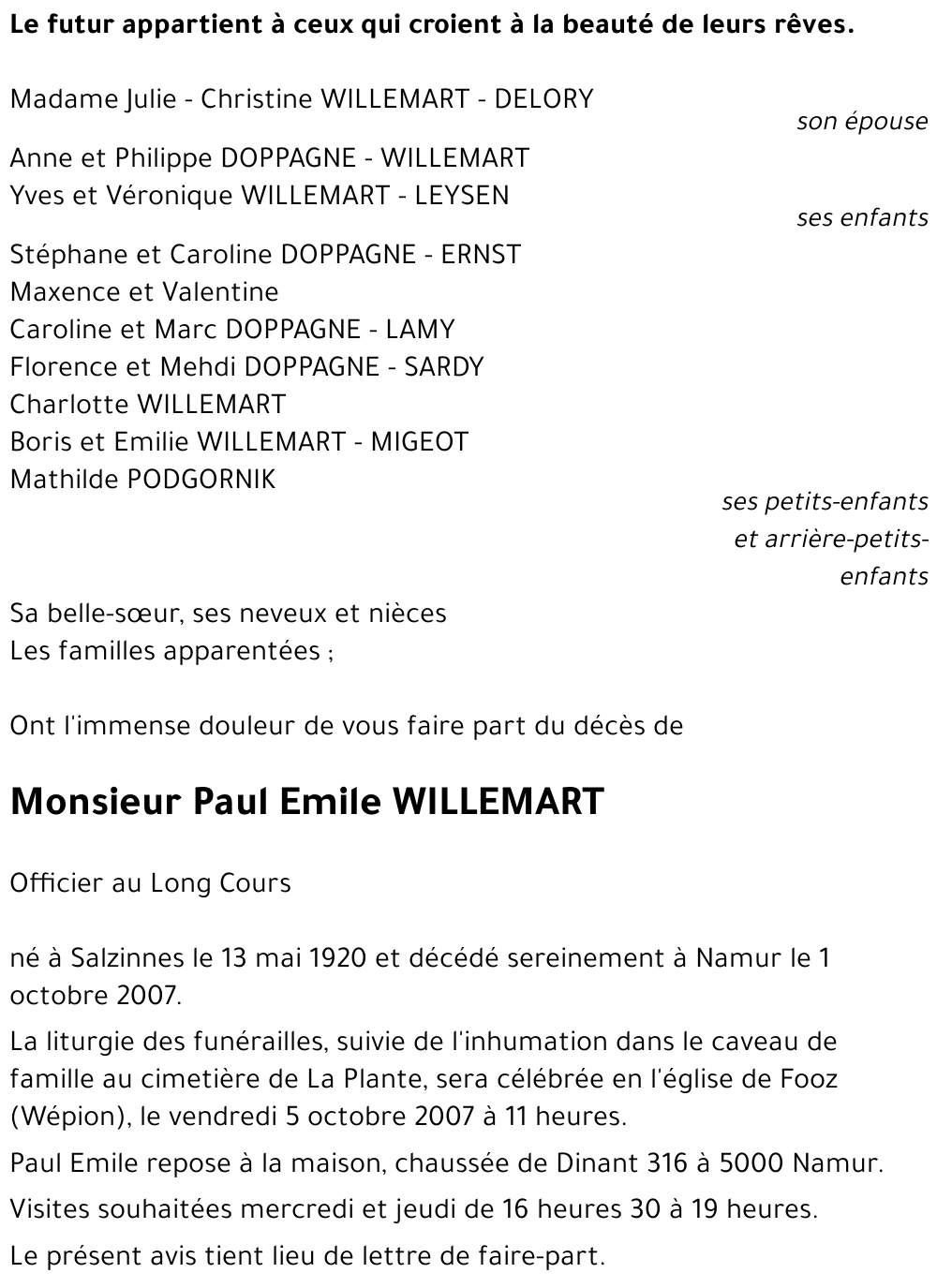 Paul Emile WILLEMART