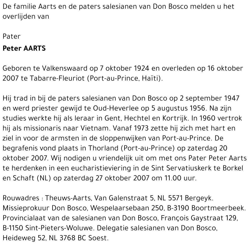Peter Aarts