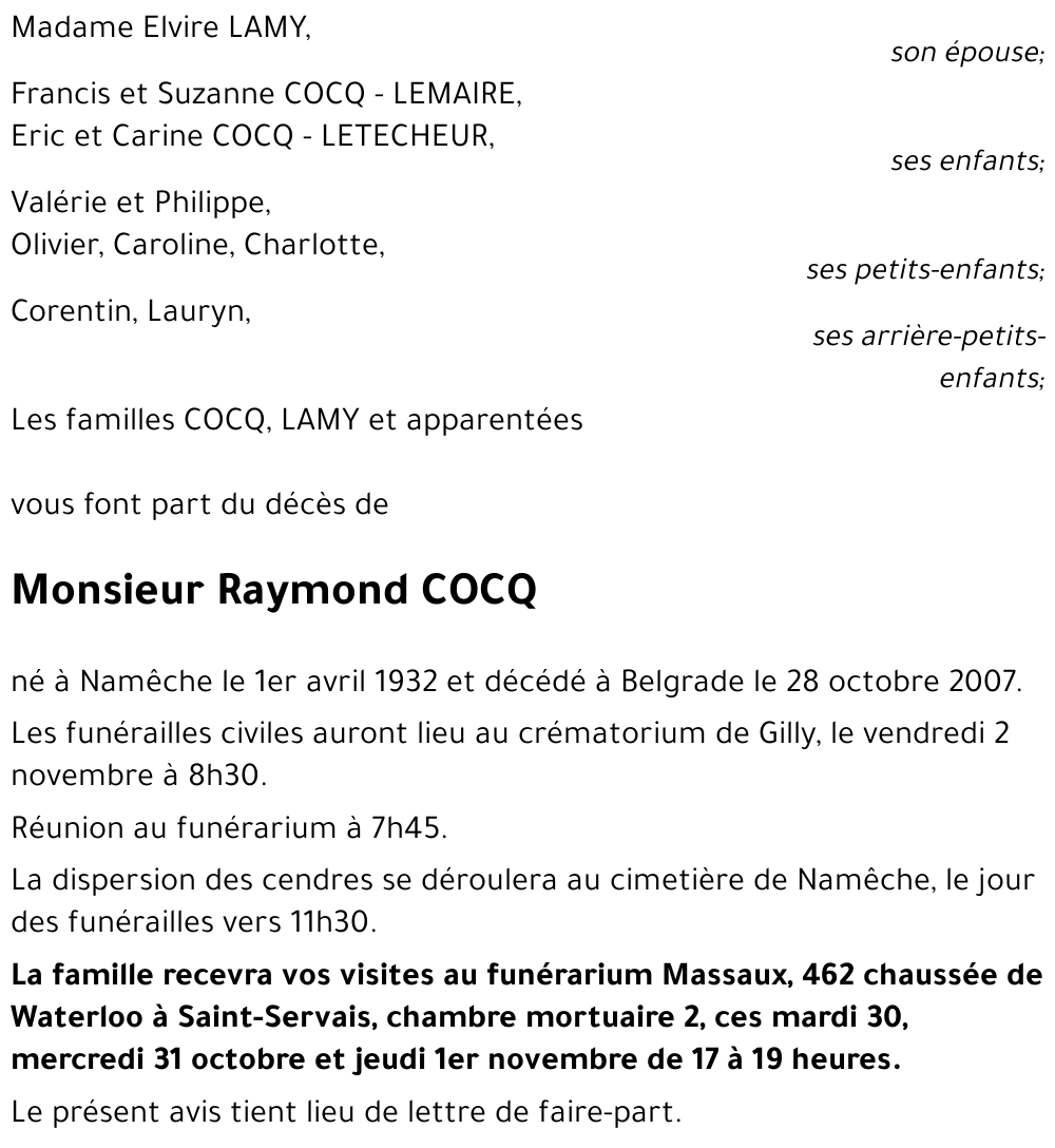Raymond COCQ