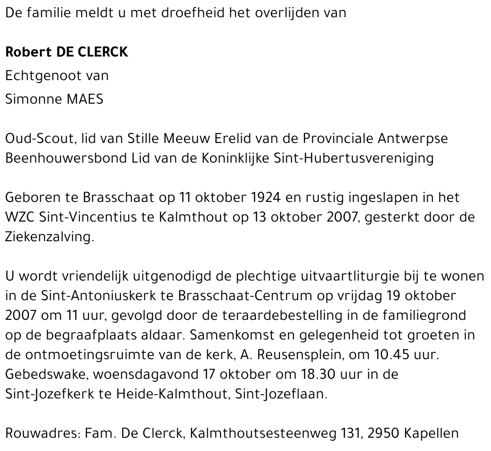 Robert De Clerck