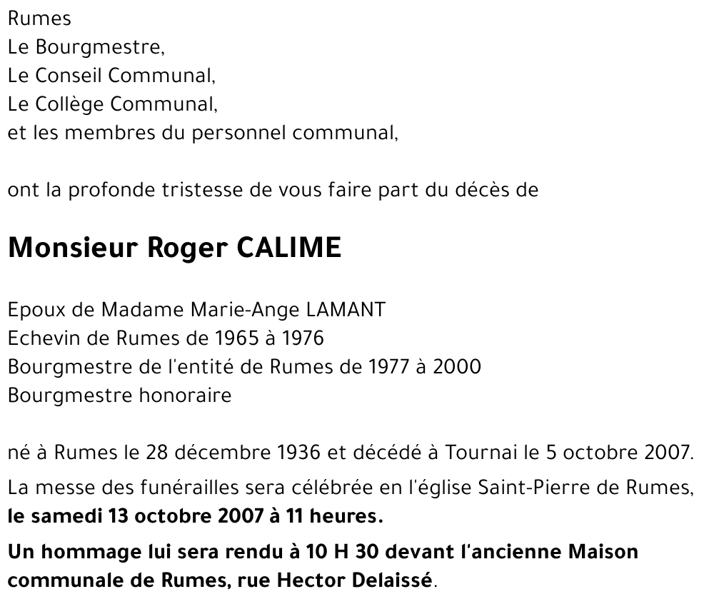 Roger CALIME