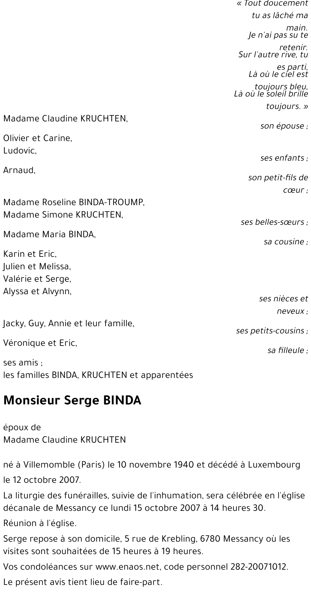 Serge BINDA
