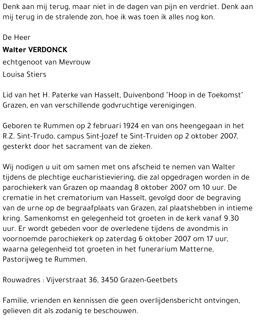 Walter Verdonck