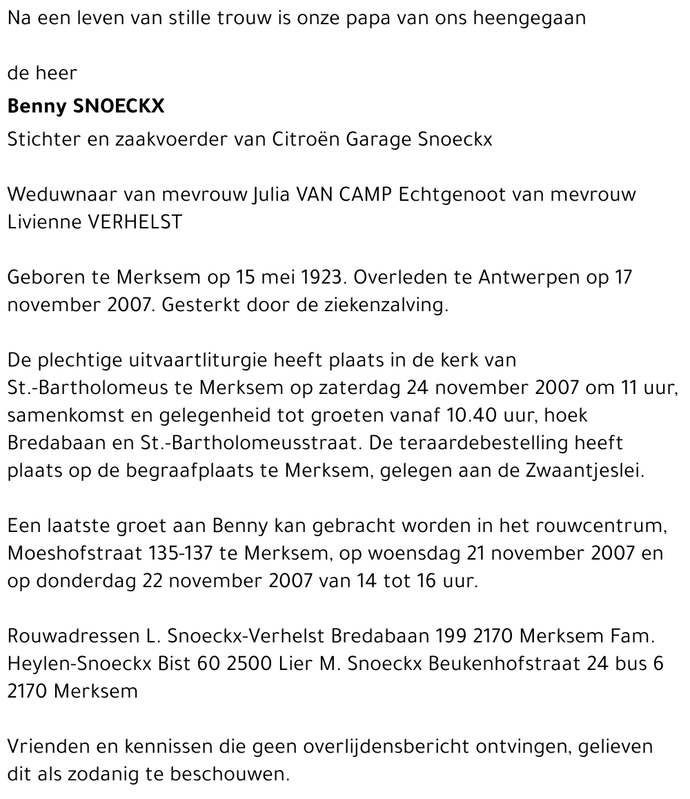 Benny SNOECKX