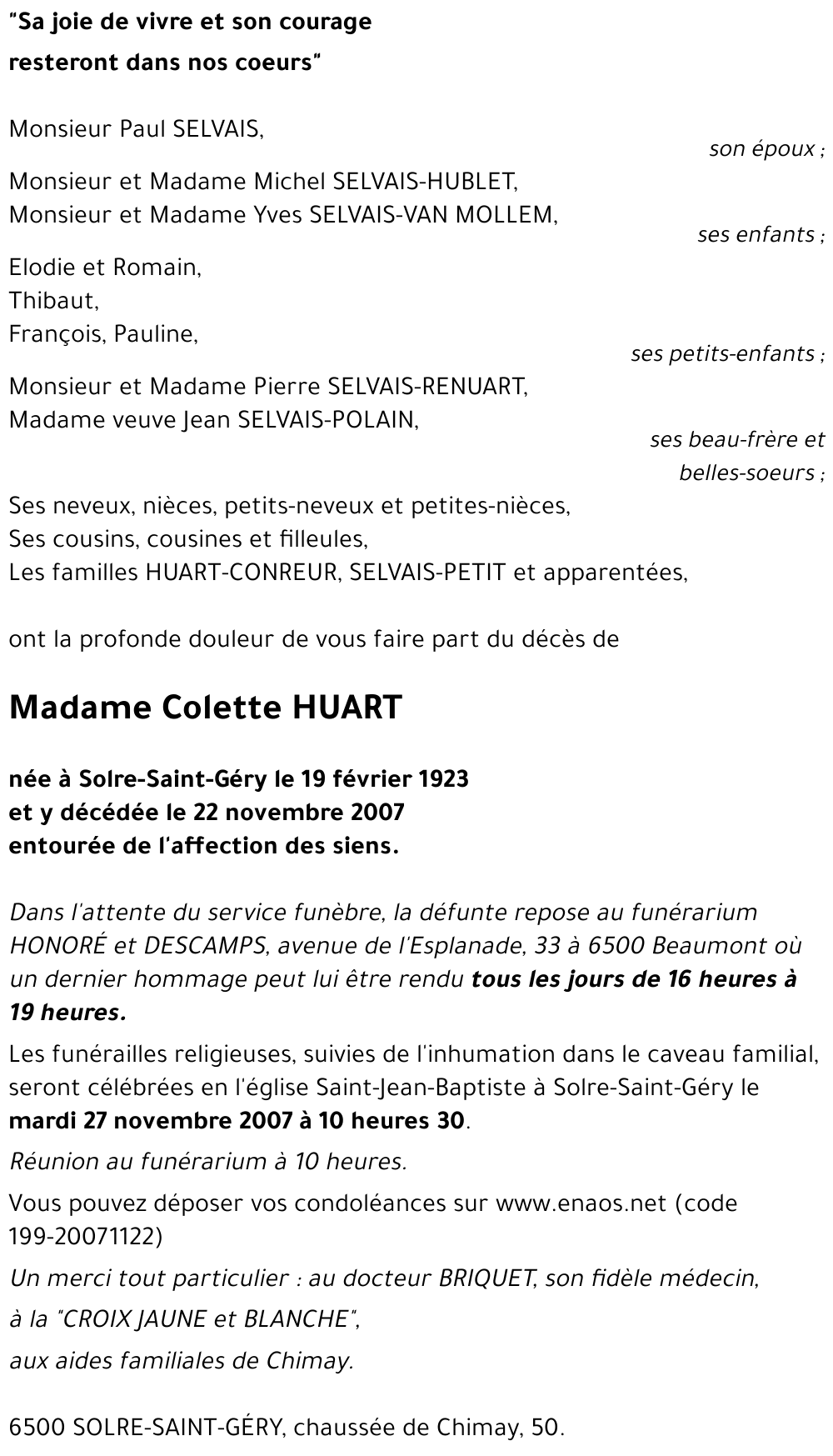 Colette HUART