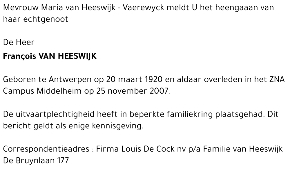 François van Heeswijk