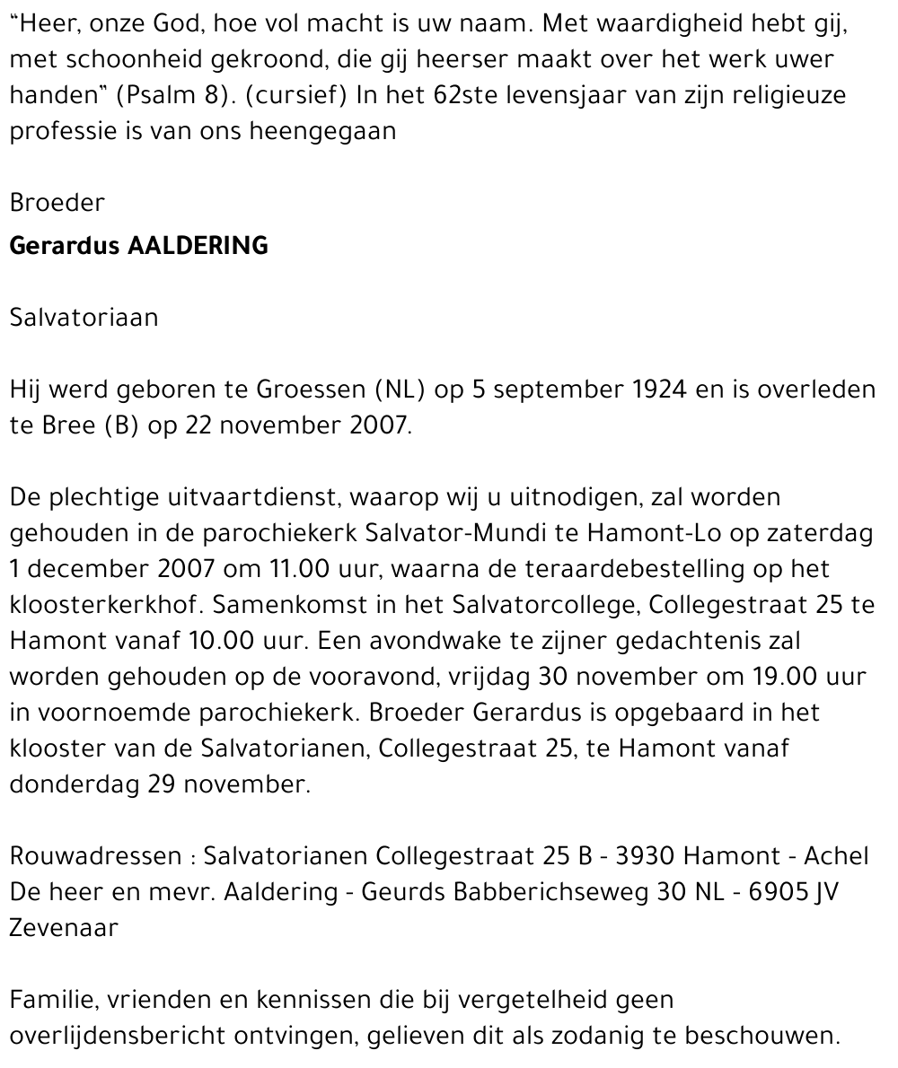 Gerardus Aaldering