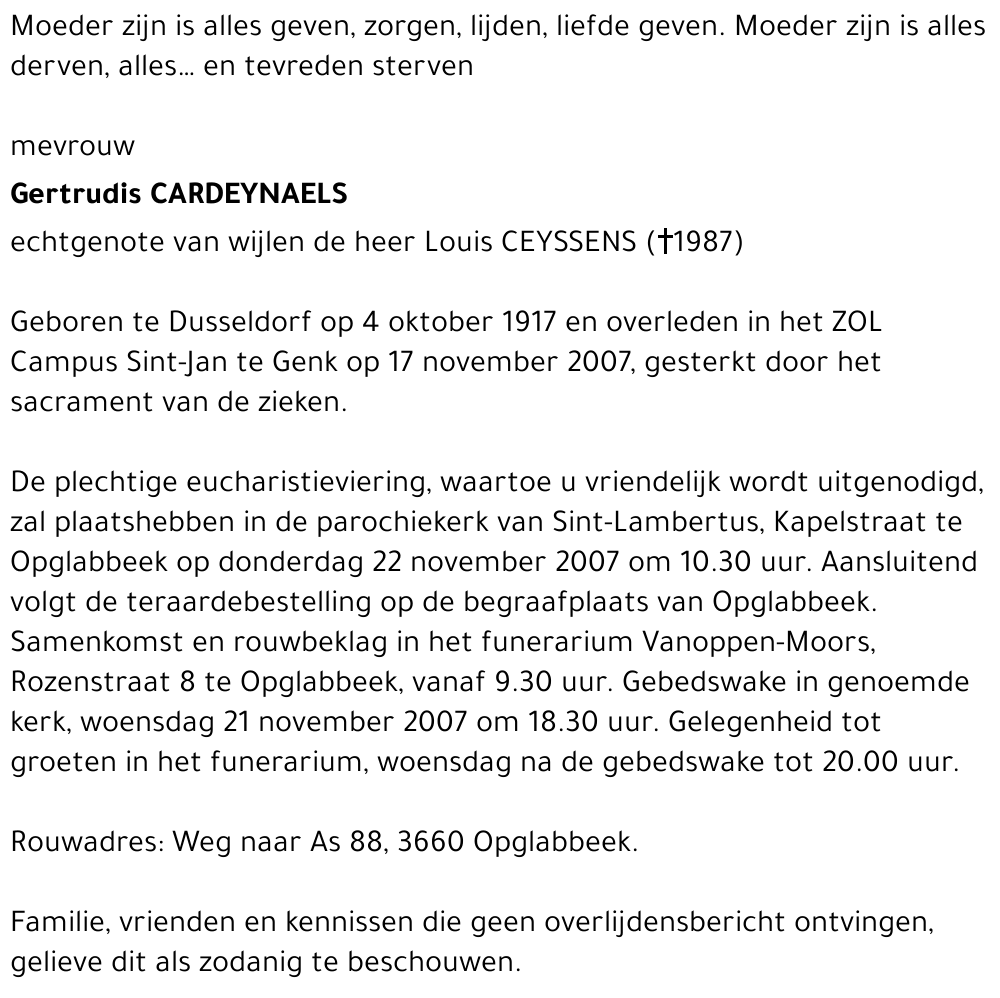 Gertrudis Cardeynaels