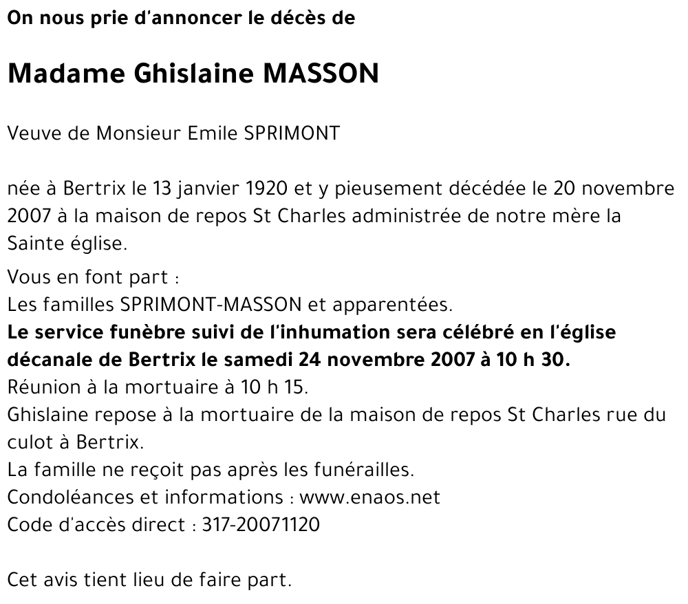 Ghislaine MASSON