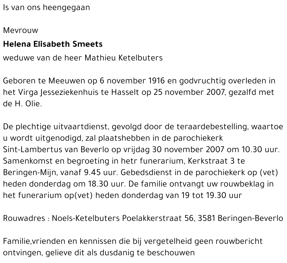 Helena Elisabeth Smeets