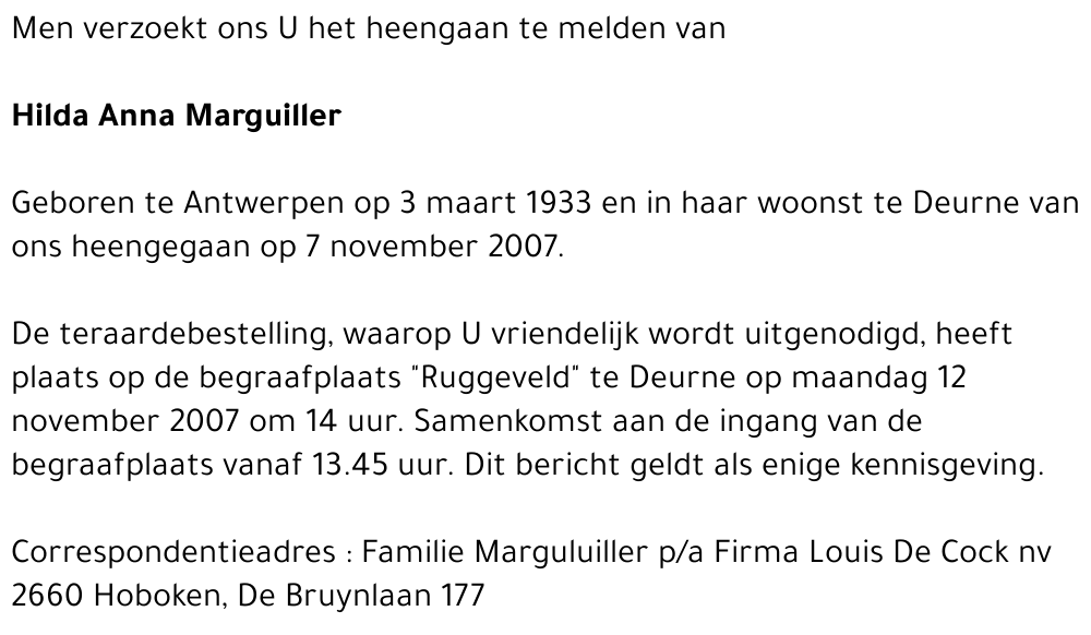 Hilda Anna MARGUILLER