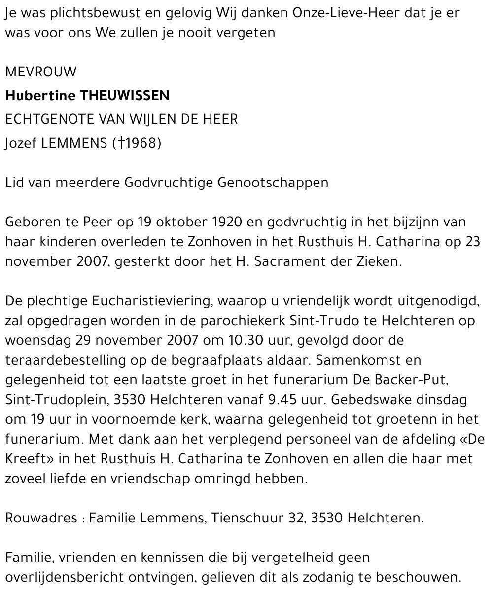 Hubertine Theuwissen