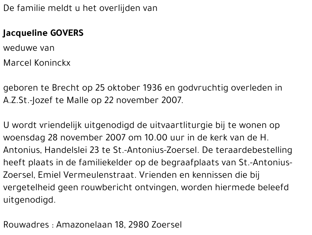 Jacqueline GOVERS