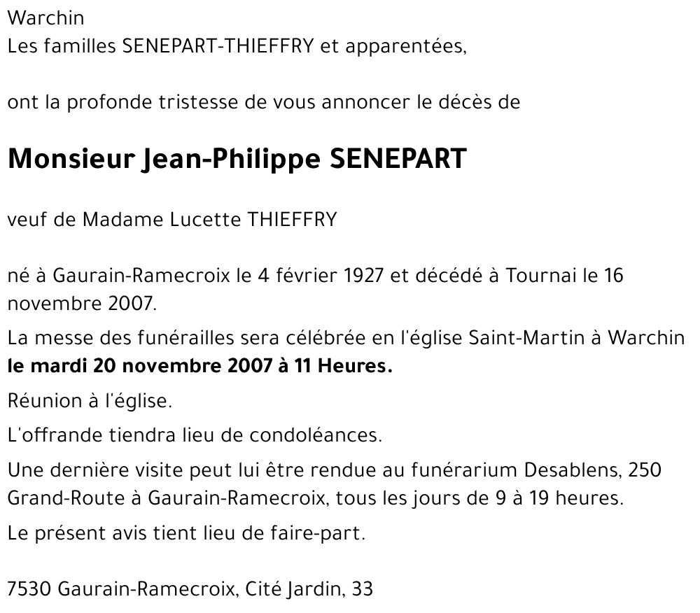 Jean-Philippe SENEPART