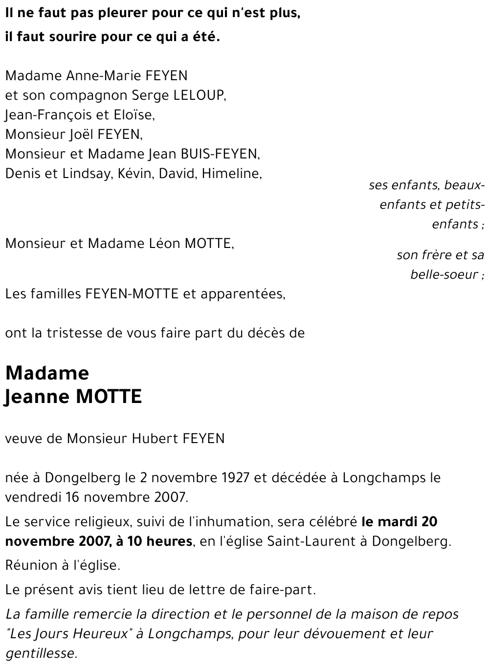 Jeanne MOTTE