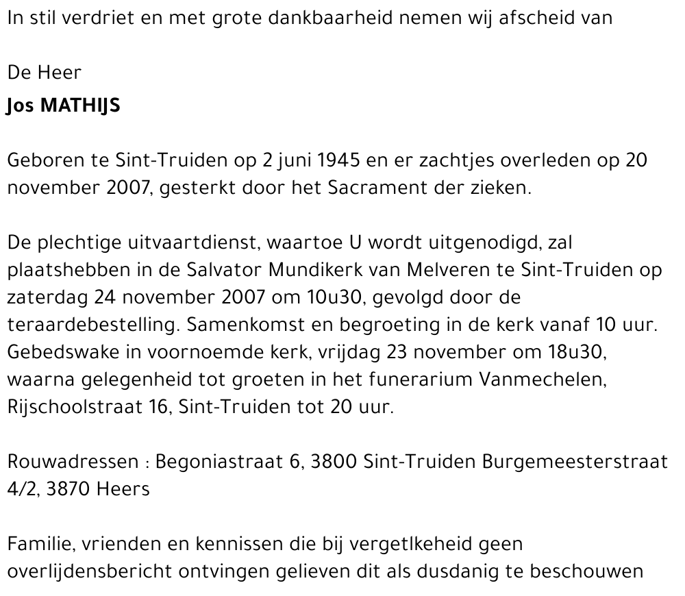 jos mathijs